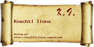 Knechtl Ilona névjegykártya